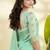 Turquoise  linen beautiful tussle on pallu casual wear saree