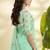 Turquoise  linen beautiful tussle on pallu casual wear saree
