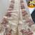 White crush silk saree with all over embroidery design and cut work design