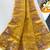 Mustard crush silk saree with all over embroidery design and cut work design