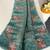 Sky blue crush silk saree with all over embroidery design and cut work design