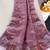 Pink crush silk saree with all over embroidery design and cut work design