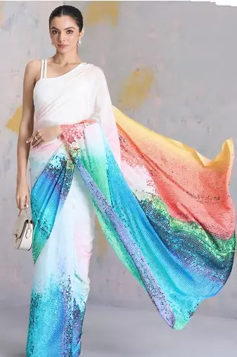 Multi colors Timeless Grace – Digital Print Sarees 