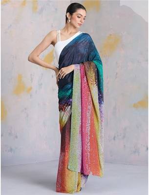 Multicolor saree New Arrival  Satin Splendor Collection  2