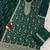 Bottle green embroidered vichitra semi-stitched pakistani salwar suit