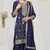 Navy blue embroidered vichitra stitched pakistani salwar suit
