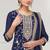 Navy blue embroidered vichitra semi-stitched pakistani salwar suit