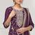 Purple embroidered vichitra semi-stitched pakistani salwar suit