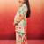 Vastramay girls' cream cotton kurta with palazzo set - navratri collection