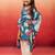 Vastramay girls' blue cotton kurta with pyjama set - navratri collection