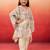 Vastramay girls' beige cotton kurta with pyjama set - navratri special
