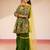 Vastramay girls' green cotton kurta with sharara set - navratri special
