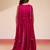 Vastramay girls' rani pink satin lehenga set with embroidery - navratri collection