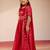 Vastramay girls red viscose lehenga set - traditional embroidered festive outfit for navratri & durga puja