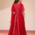 Vastramay girls red viscose lehenga set - traditional embroidered festive outfit for navratri & durga puja