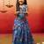 Vastramay girls blue organza lehenga set - embroidered diwali festival outfit