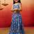 Vastramay girls blue organza lehenga set - embroidered diwali festival outfit