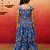 Vastramay girls blue organza lehenga set - embroidered diwali festival outfit