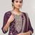 Purple color embroideried faux chiffon semi stitched salwar suit