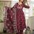 dark maroon Kurta Set with Dupatta