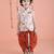 cotton sleeveless printed kurta and solid dhoti - Multicolor