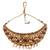 Gold plated flower semibridal necklace set