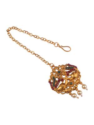 Gold plated flower semibridal necklace set 5