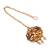 Gold plated flower semibridal necklace set