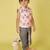 cotton sleeveless printed kurta and solid dhoti - grey