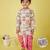 cotton full sleeves printed kurta and solid dhoti - pink