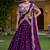 Purple sequin thread lehenga Choli