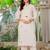 White aaysa women ethnic a-line embroidery pure cotton kurta with trouser