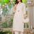 White aaysa women ethnic a-line embroidery pure cotton kurta with trouser