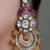 Gold plated kundan multicolor earrings