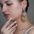 Gold plated kundan multicolor earrings