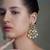 Gold plated kundan earrings