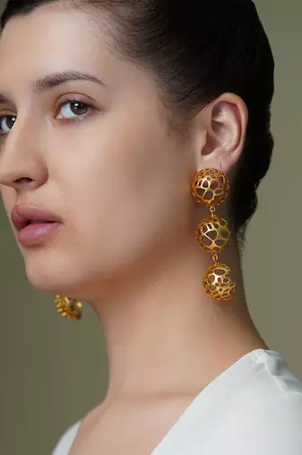 Gold plated earrings