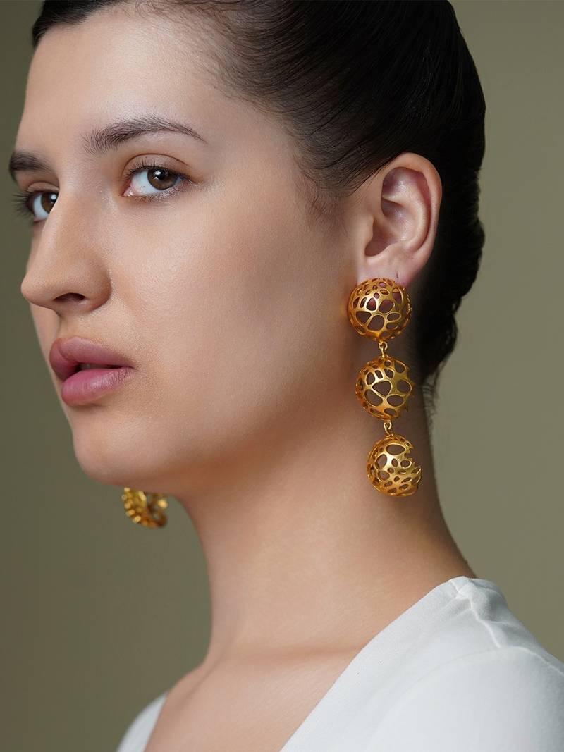 Gold plated earrings