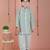 cotton full sleeves stripe kurta and pyjama- blue