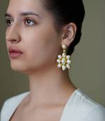 Gold plated kundan earrings