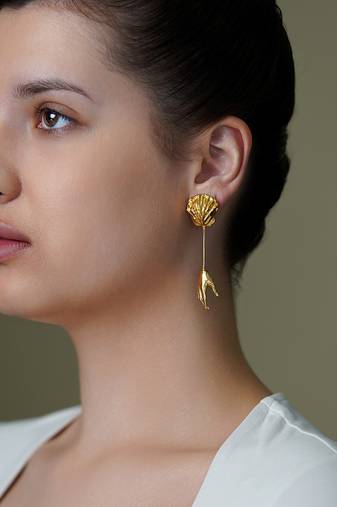 Gold plated earrings
