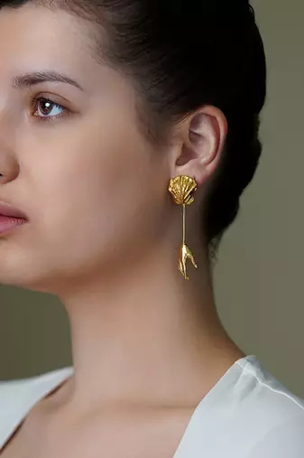 Gold plated earrings