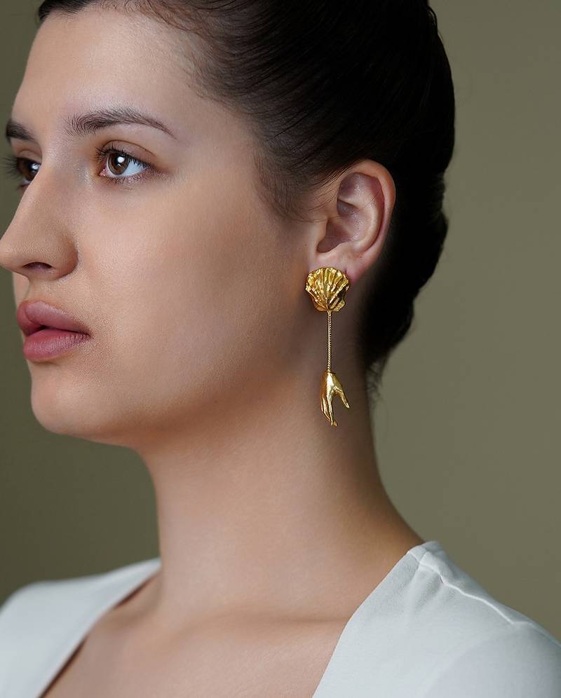 Gold plated earrings
