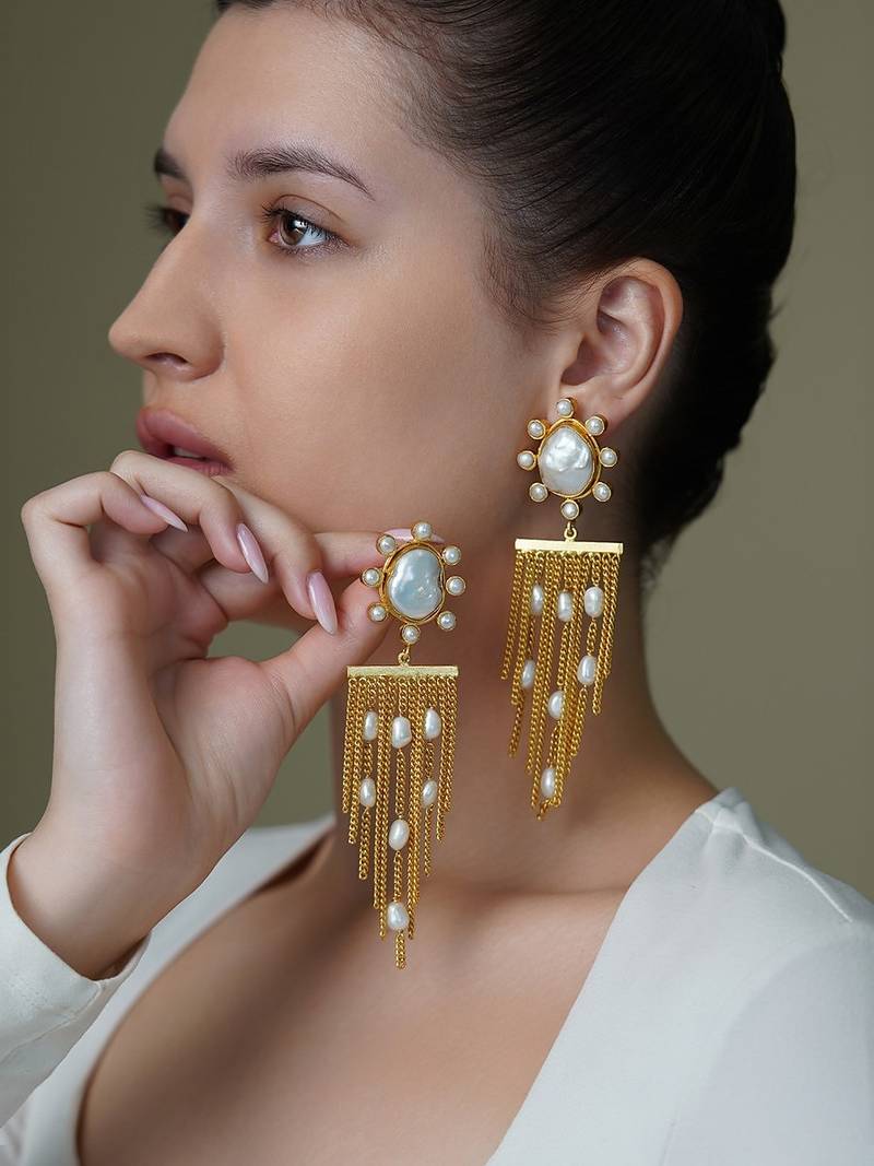 Gold plated earrings