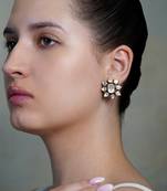 Gold plated kundan earrings