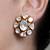 Gold plated kundan stud earrings