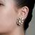 Gold plated kundan stud earrings
