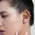Gold plated Pink Stone ear cuffs