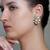 Gold plated kundan stud earrings