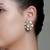 Gold plated kundan stud earrings